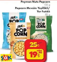 PEYMAN NUTZ POPCORN 105 G POPCORN MEVSİM YEŞİLLİKLİ/ YER FISTIKLI 85 G PATLAMIŞ MISIR